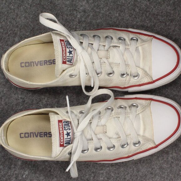 Converse Chuck Taylor All Star Low Top White Casual Shoes M7652 Women's Size 9 - Picture 9 of 11